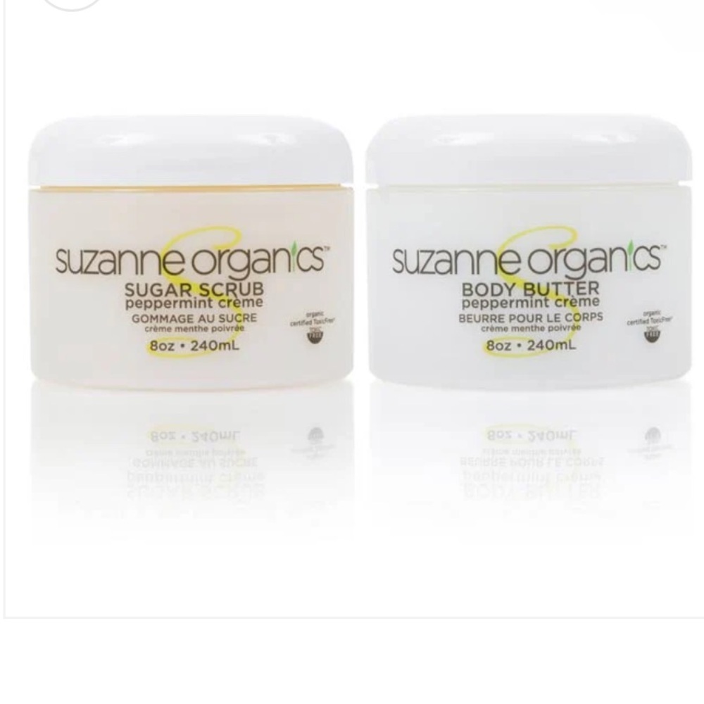 Suzanne Organics sugar scrub and Body butter